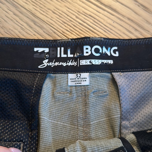 Billabong submersibles men’s shorts size 32 khaki stripe - Picture 2 of 3